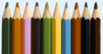 crayons de couleur deuteranomalie