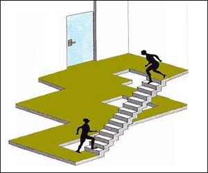 illusion d'optique l'escalier infini