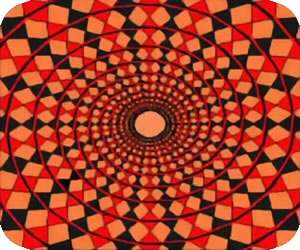 illusion d'optique cercles concentriques ou spirale