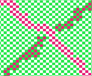 illusion d'optique damier tricolore