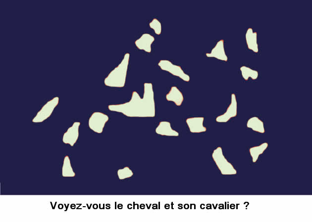 illusion d'optique le cheval et son cavalier