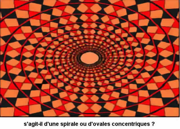 illusion d'optique spirale orange