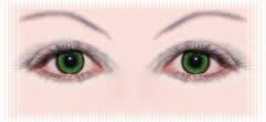 yeux lentille couleur cosmetique green vert color cosmetic
