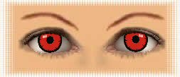 yeux lentilles angelic red