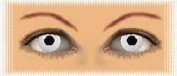 yeux lentilles blank stare