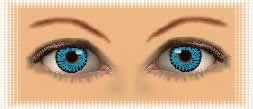 yeux lentilles blue piwhee