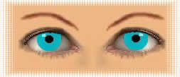 yeux lentilles zombie blue
