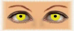 yeux lentilles zombie yellow