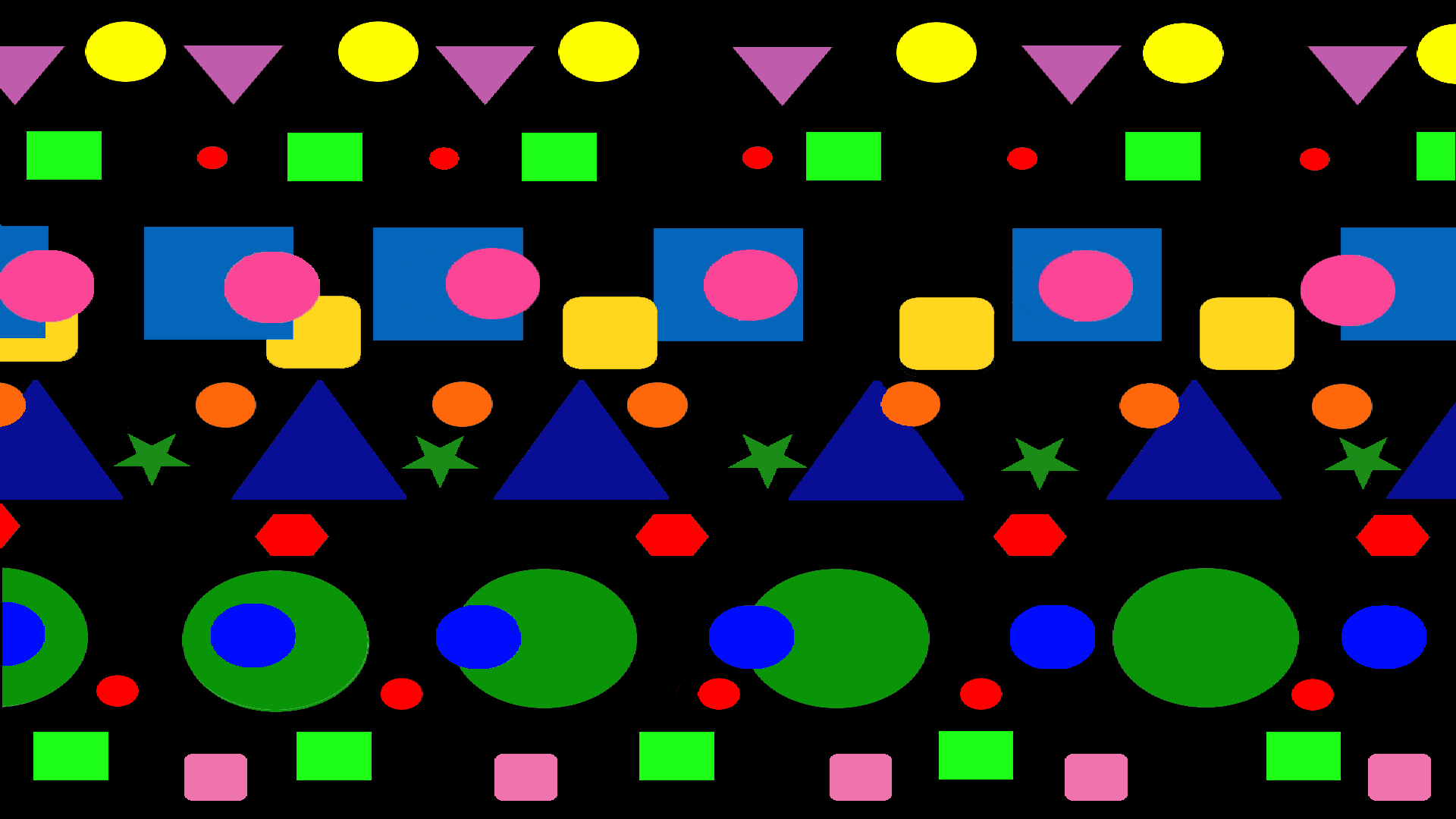 stereogramme 3D en pleine ecran , couleur forme