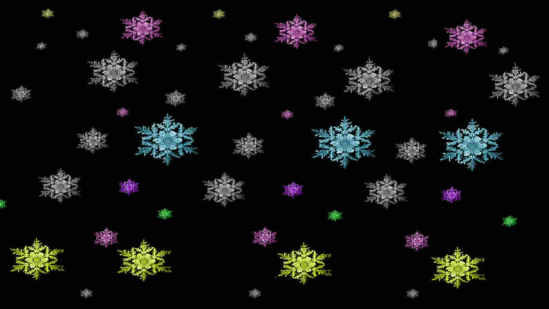 stereogramme 3D en pleine ecran , flocons de neige
