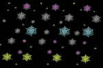 stereogramme image 3D relief flocons neige